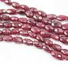 Natural Piegon Blood Red Ruby Faceted Cut Oval Nugget Beads Strand Length is 14 Inches & Size from 6mm to 9mm approx